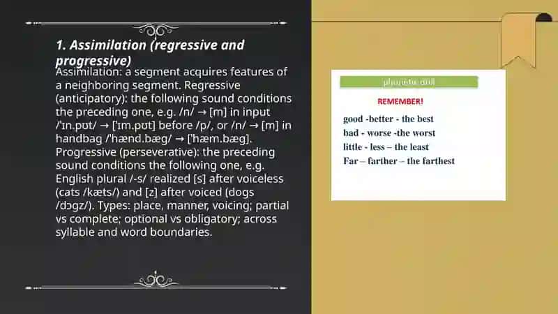 Assimilatsiya (yeyigʻish va progressiv) 3