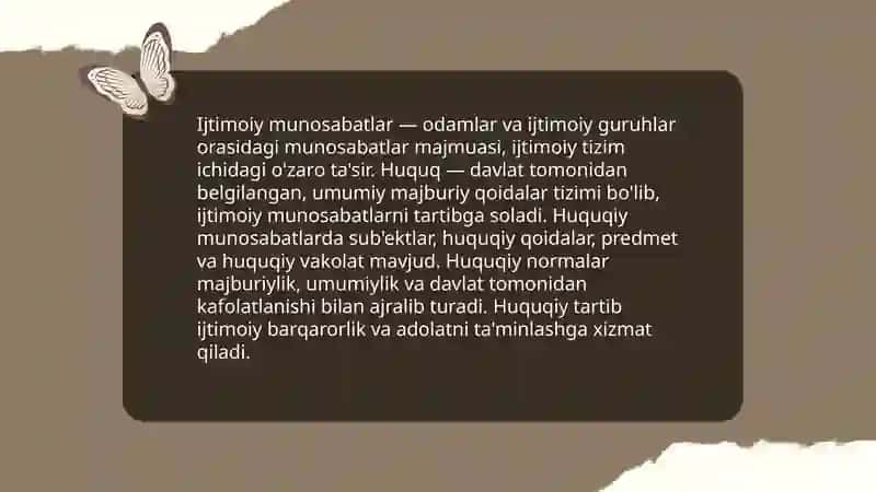 Ijtimoiy munosabatlar va huquq 3
