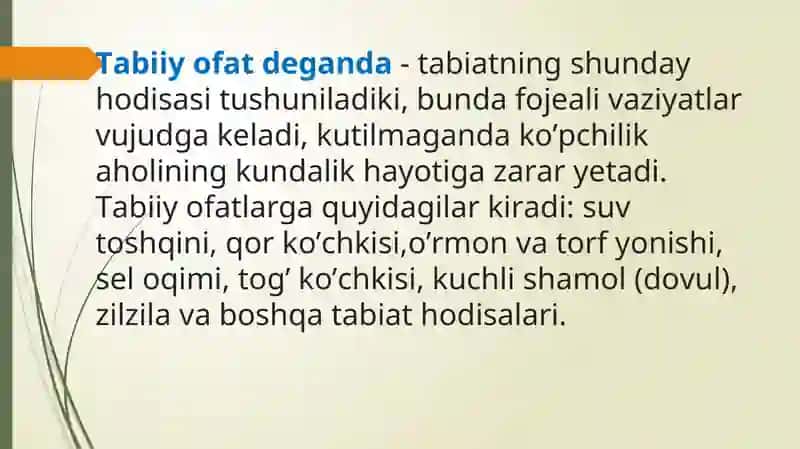 Tabiiy ofat turlari 3