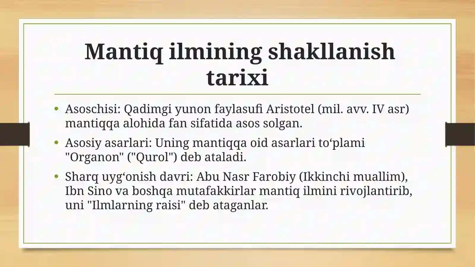 Mantiq ilmi: Tafakkur shakllari va qonuniyatlari 3