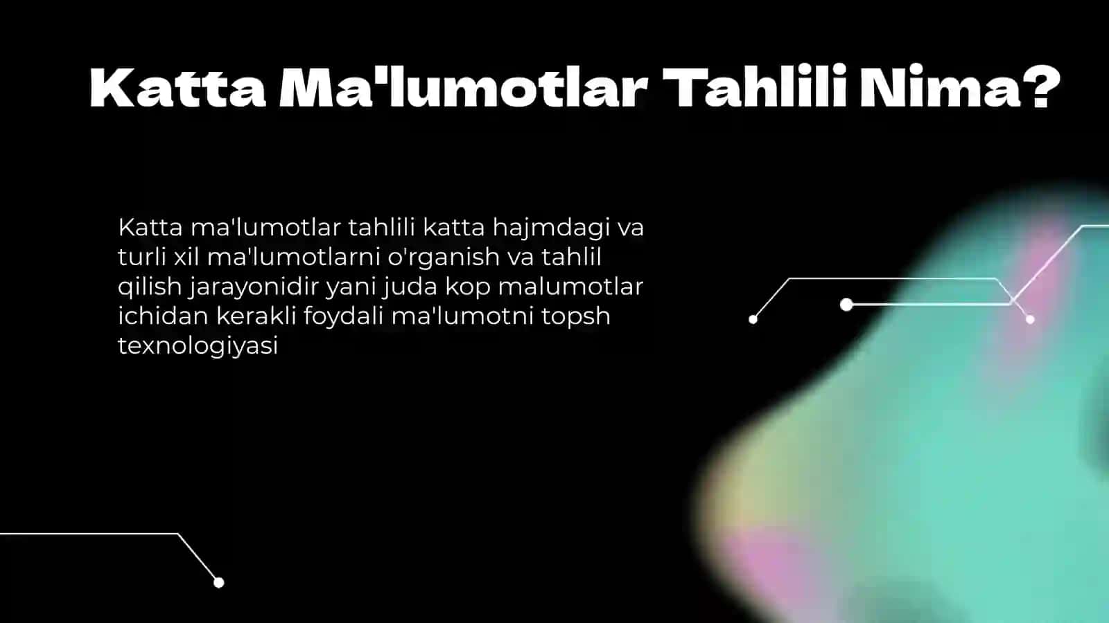 Katta malumotlarni qayta ishlash texnologiyasi 3