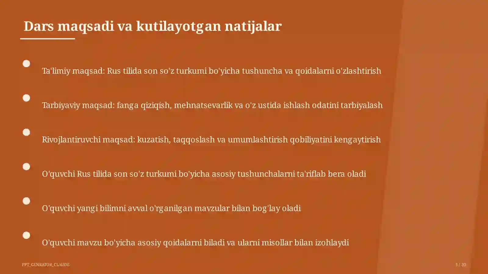 Rus tilida son so'z turkumi (6-sinf) 3