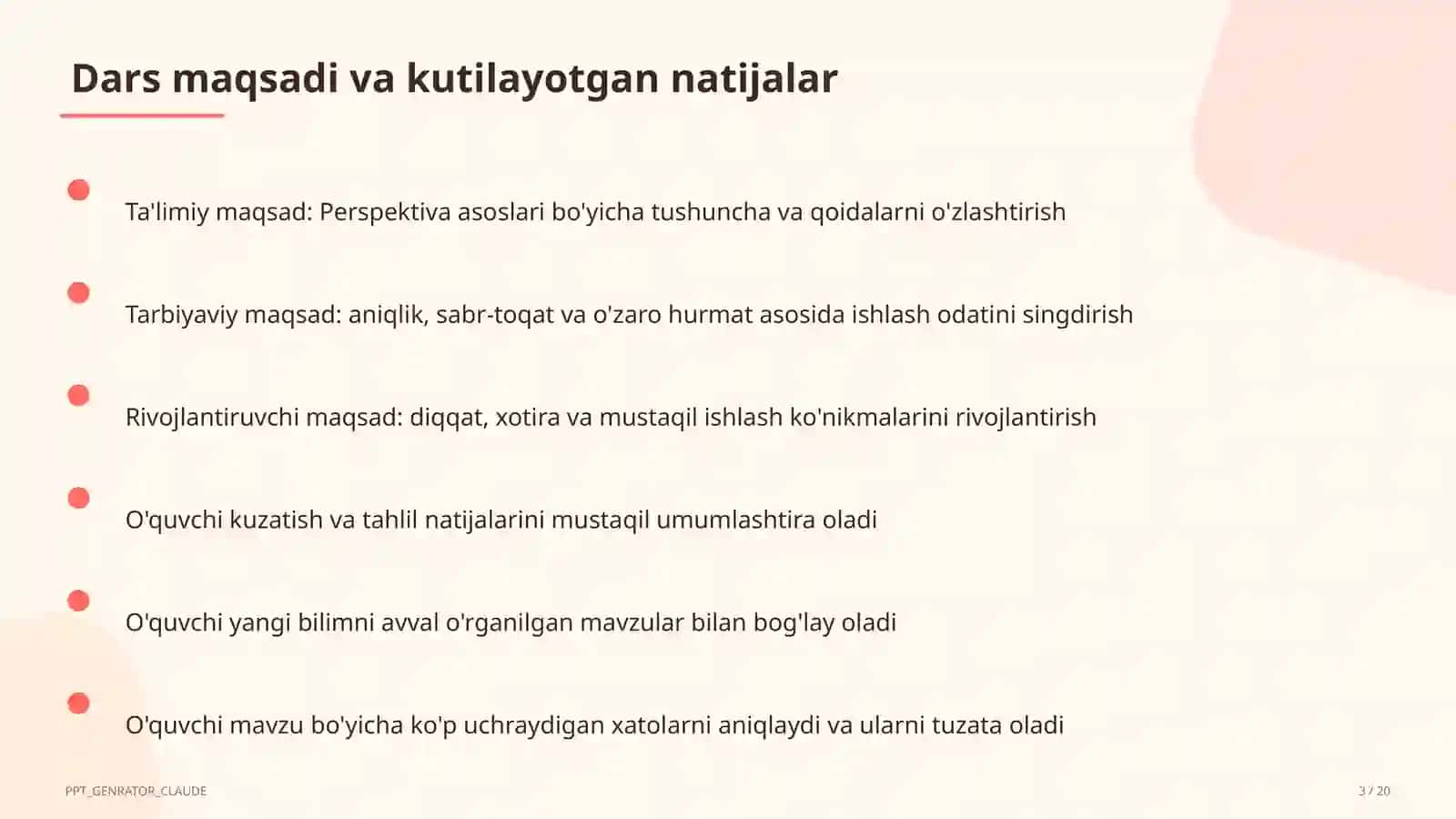 Perspektiva asoslari (5-sinf) 3
