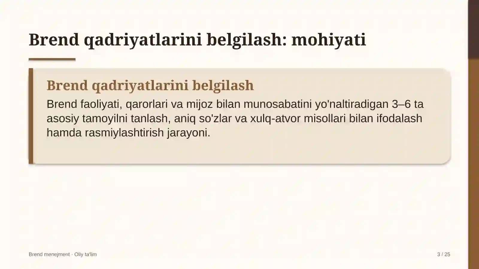 Franchayzing tarmoqlarida brend qadriyatlarini belgilash 3