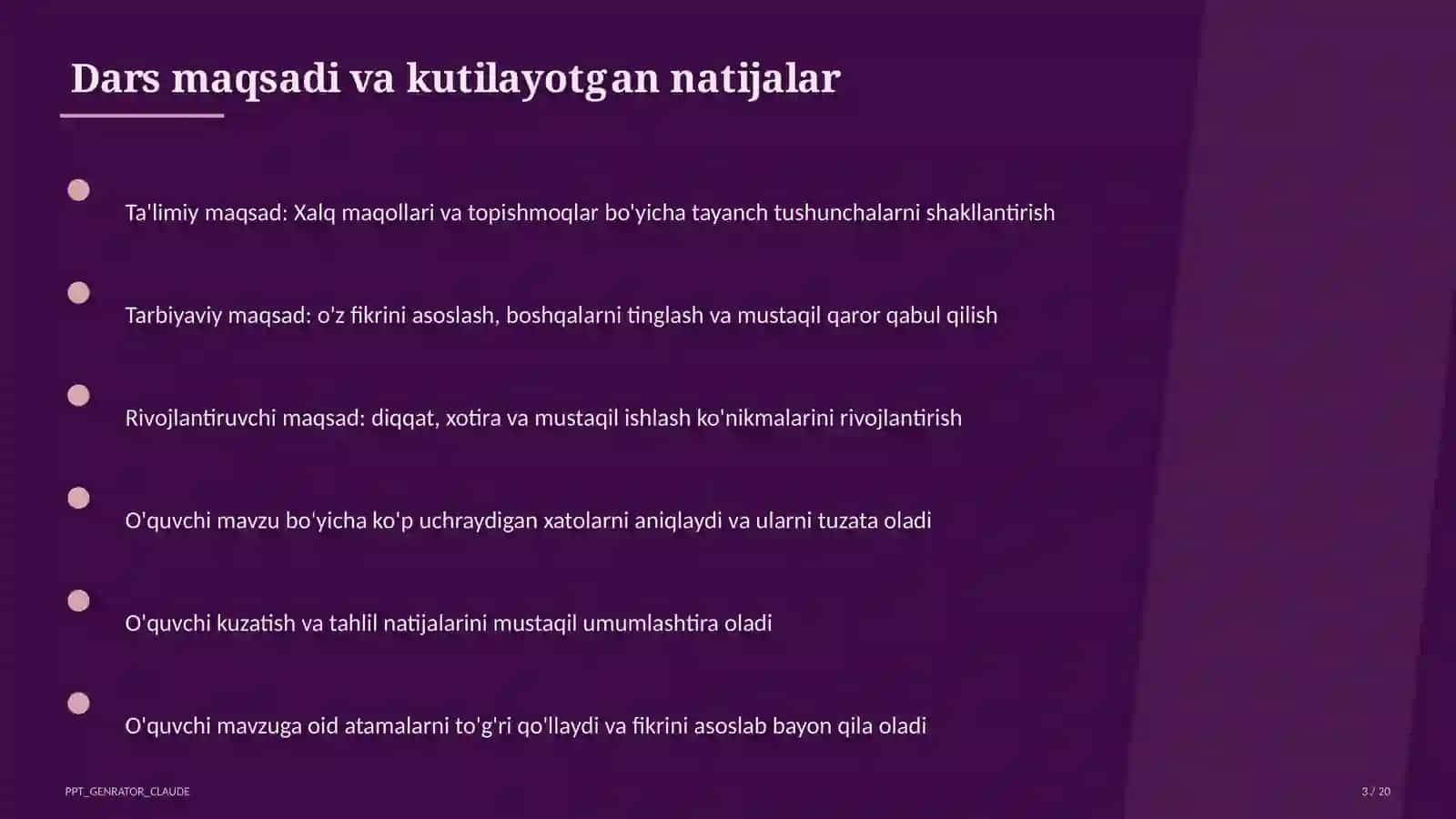 Boshlang'ich sinf: Ona tili va o'qish (1–4) — o'qituvchilar uchun 3