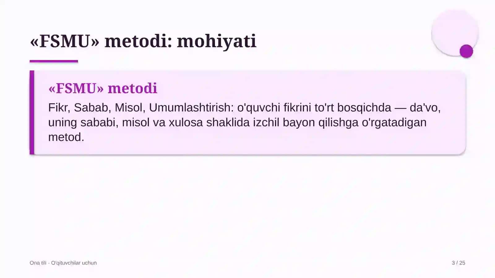 ona tili darslarida fsmu metodidan foydalanish 9679 3