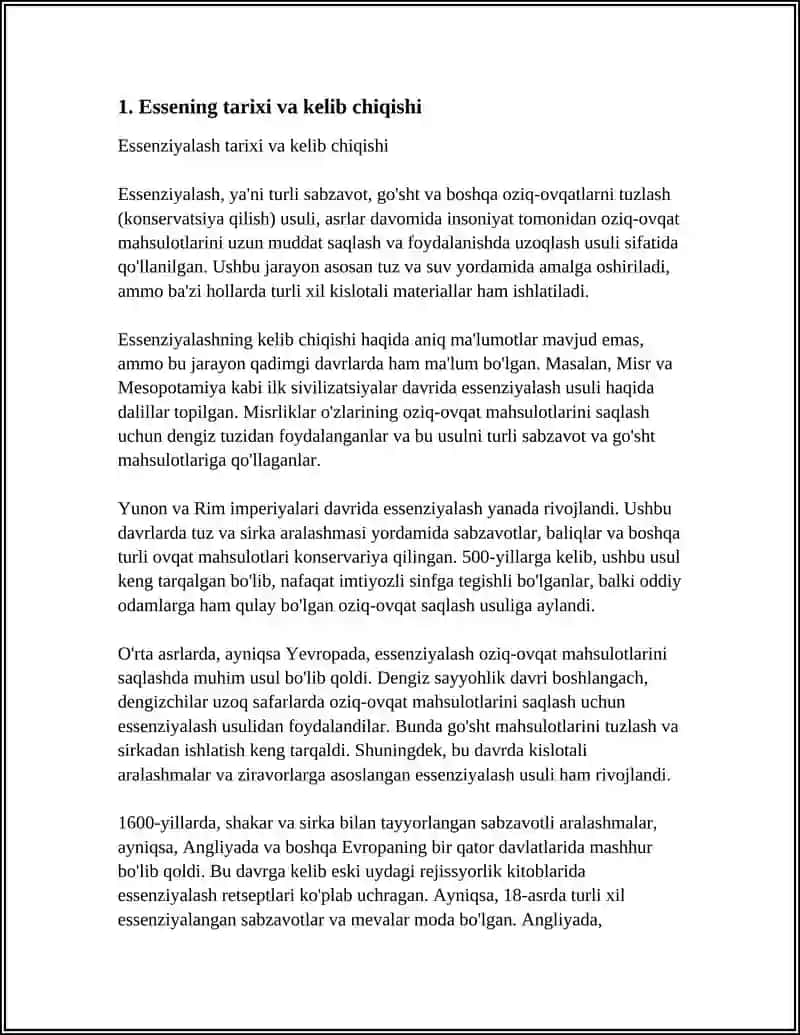 Essenziyalash Usullari 3