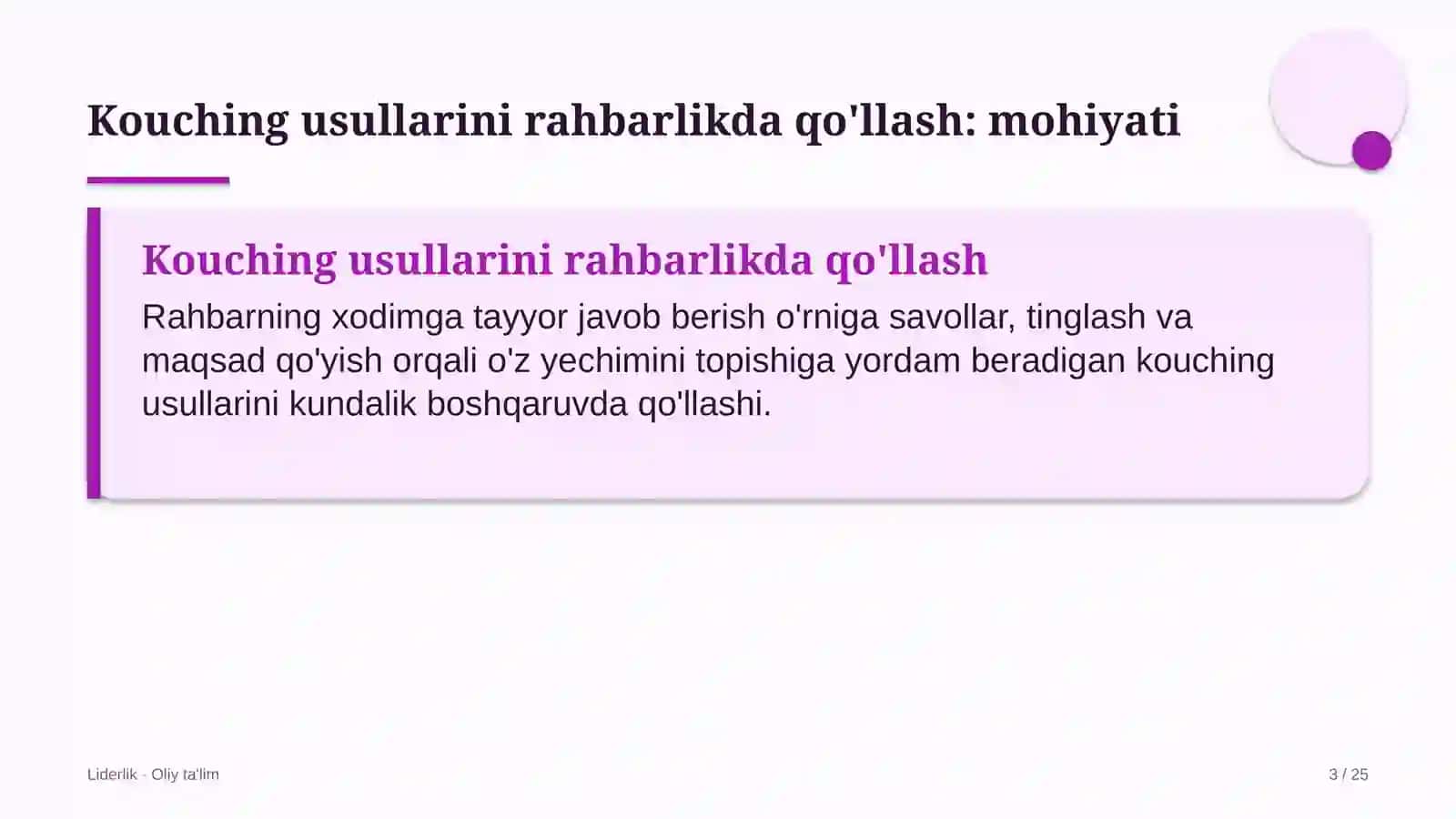 Ekologik ta'limda kouching usullarini rahbarlik amaliyotida qo'llash 3