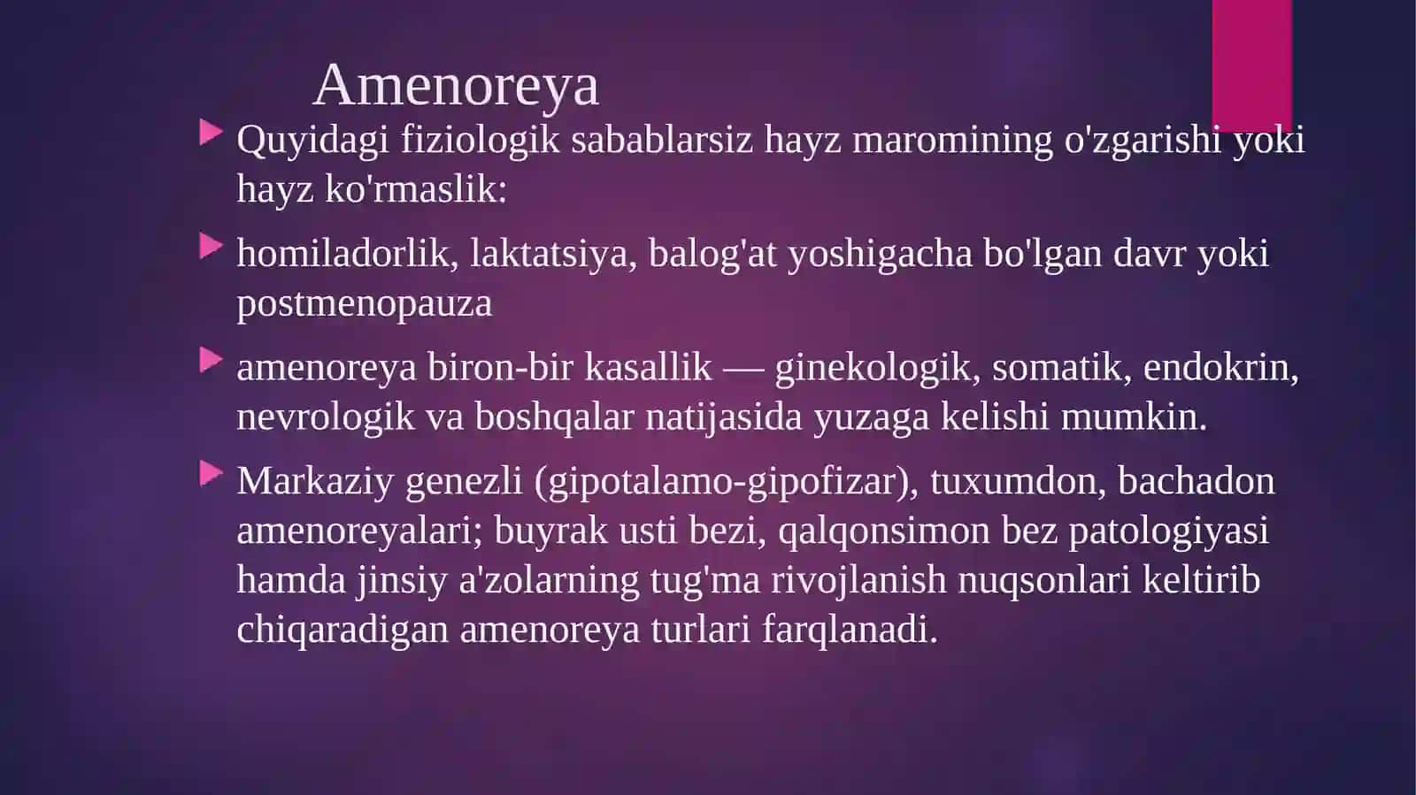 Hayz sikli buzilishlari va amenoreya 3