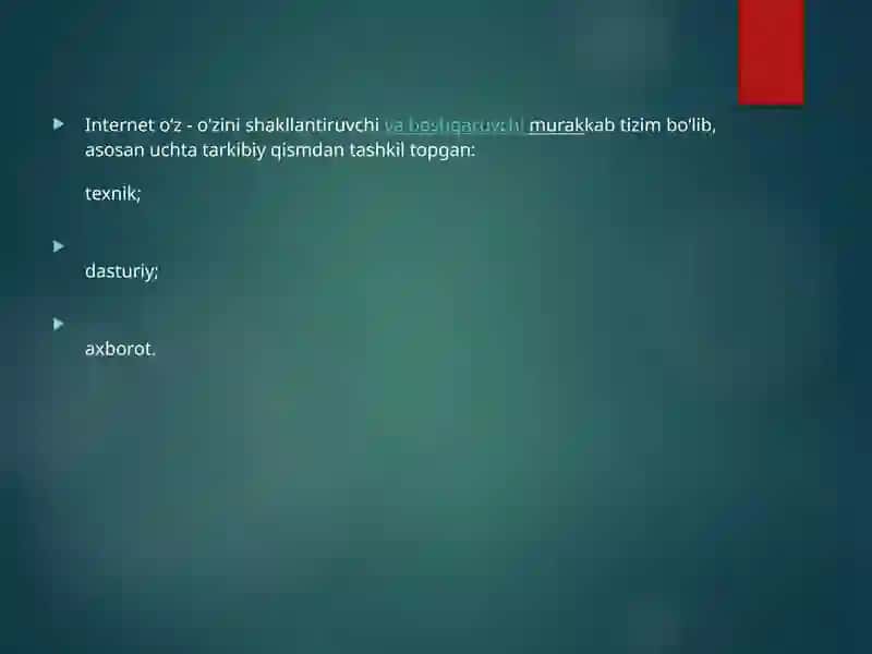 Internetning tarkibi yqismlari 3