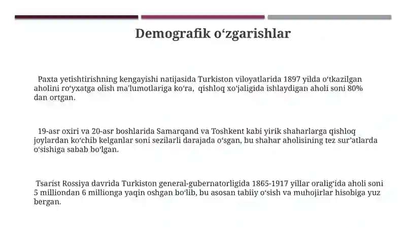 Chor Rossiyasi davrida Markazoy Osiyoning tarixiy geografiyasi 3