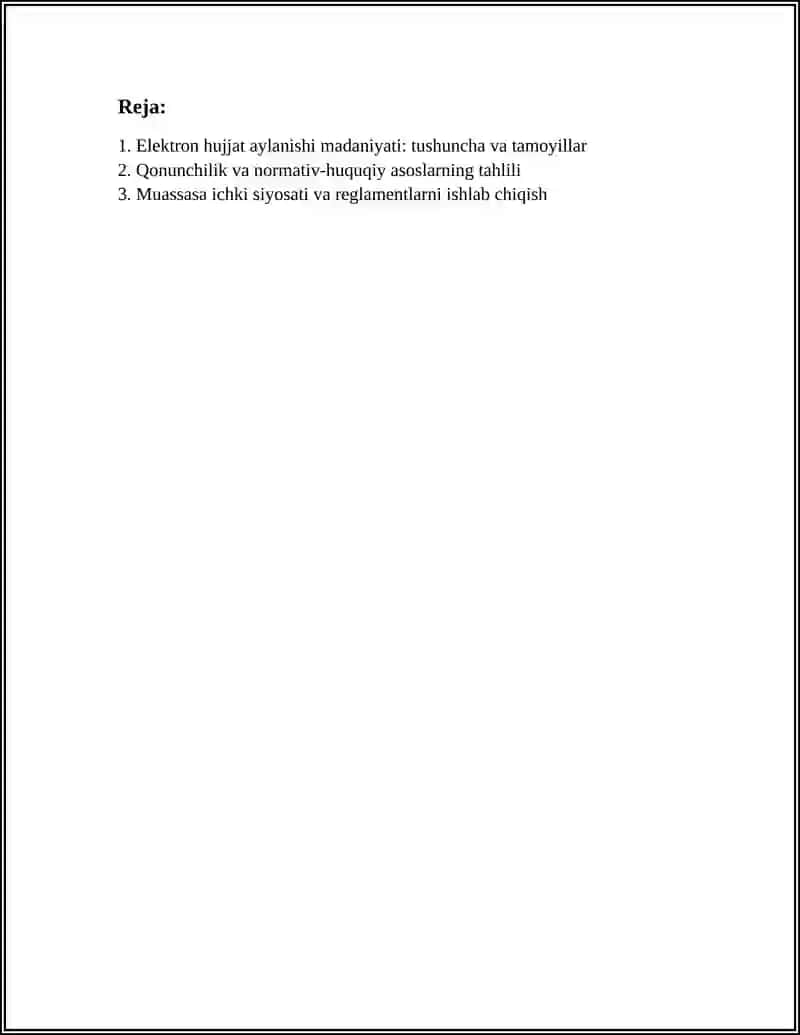 Elektron hujjat aylanishi madaniyati 3