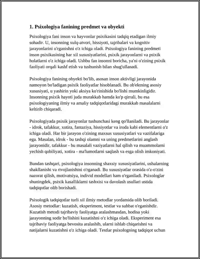 PSIXOLOGIYA FANI HAQIDA TUSHUNCHA VA UNING ILMIY TADQIQOT METODLARI 3