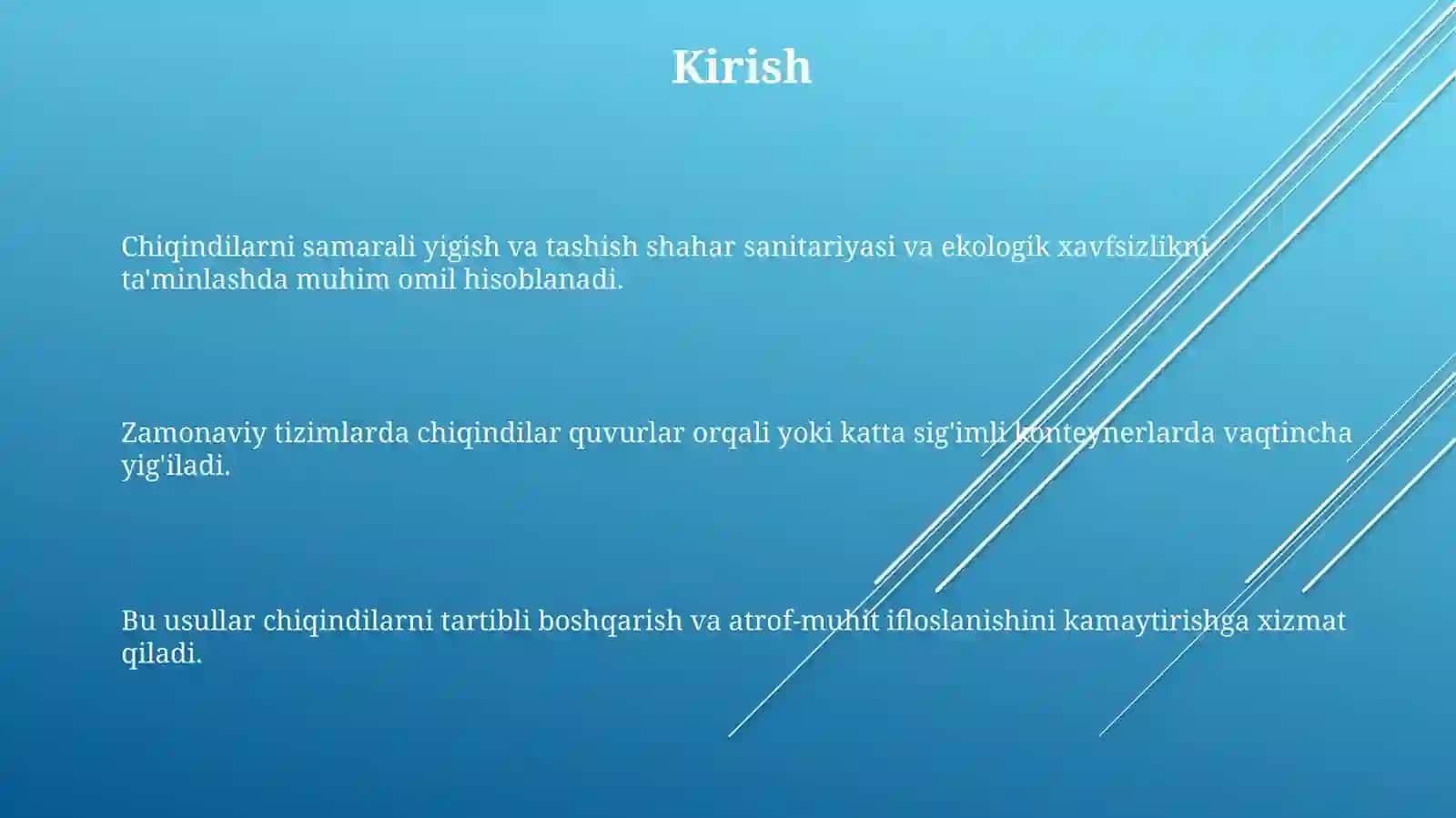 Chiqindilarni yigish tizimlari tushunchasi 3