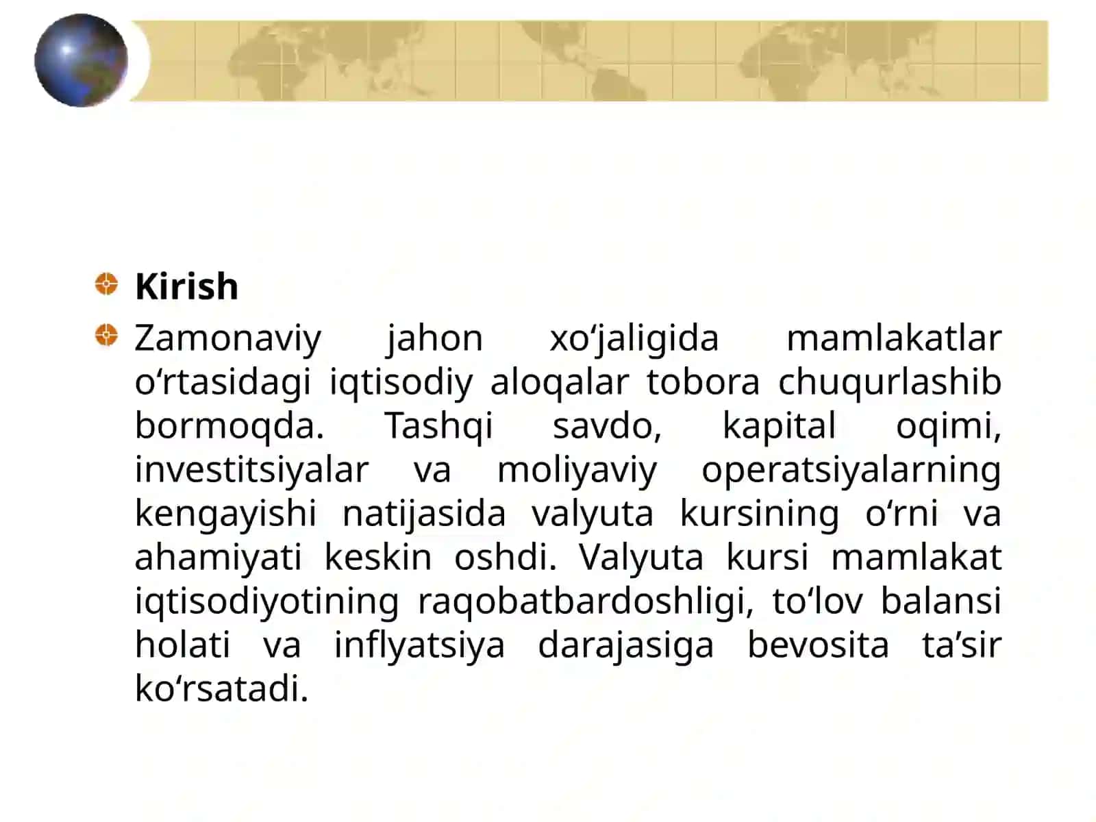 Ochiq iqtisodiyot modellari 3