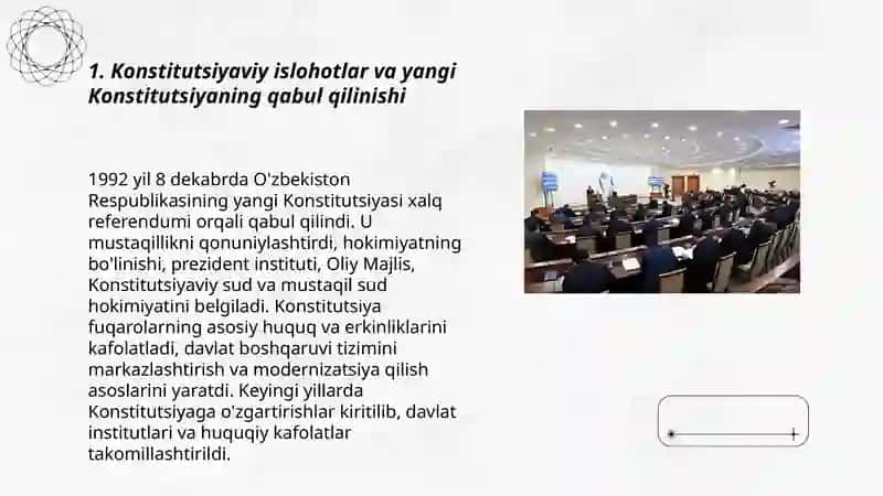 Mustaqillik yillarida davlat boshqaruvi tizimida amalga oshirilgan islohotlar 3