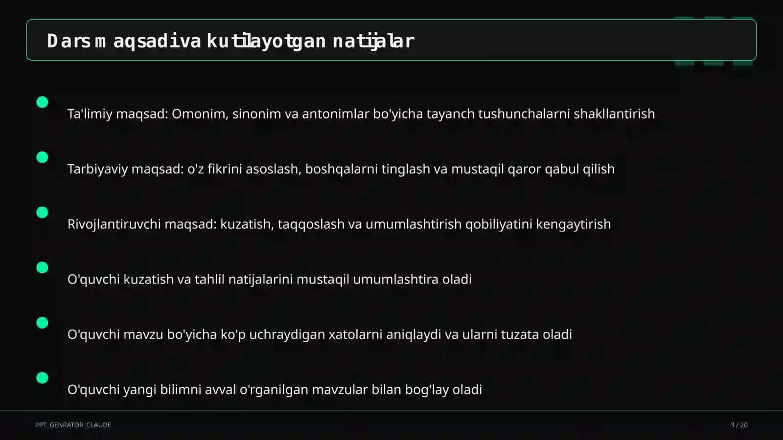 Omonim, sinonim va antonimlar (5-sinf) 3