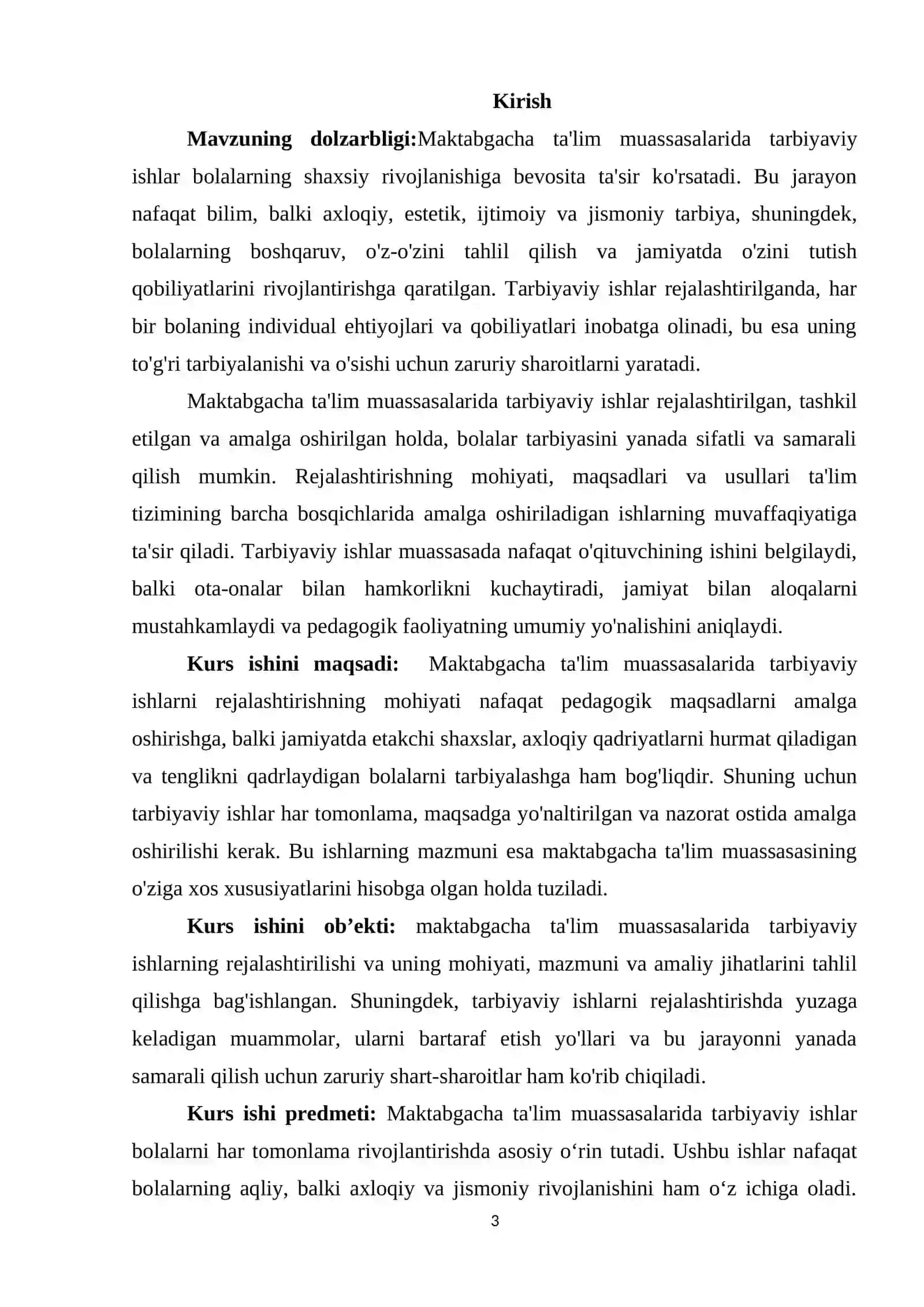 Maktabgacha ta'lim muassasalarida tarbiyaviy ishlarning rejalashtirish mohiyati va mazmuni 3