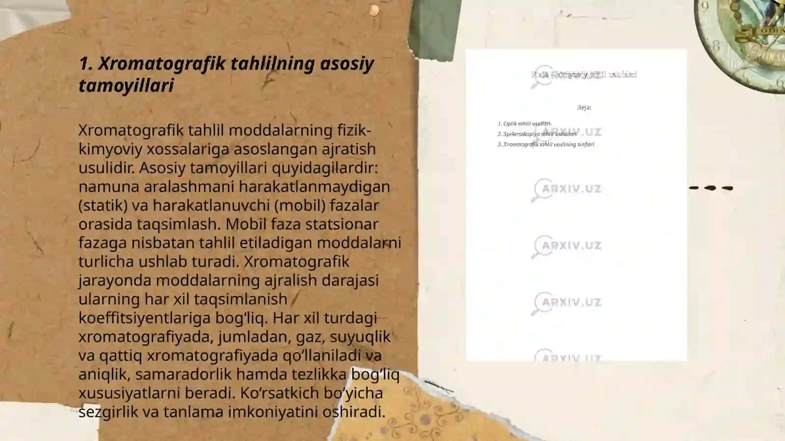 Xromatografik tahlil usulining imkoniyatlari 3