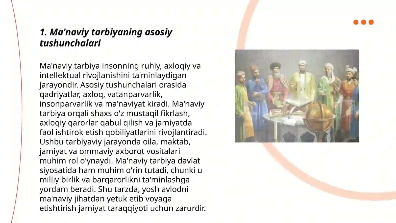 Ma'naviy tarbiya to‘g‘risidagi ilk tasavvurlar, qarashlar va ta’limotlar 3