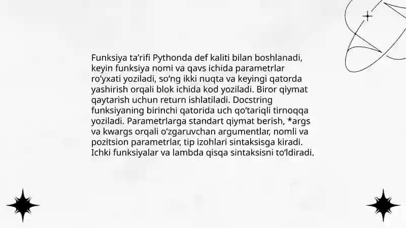 Python dasturlash tizimida funksiyalar 3
