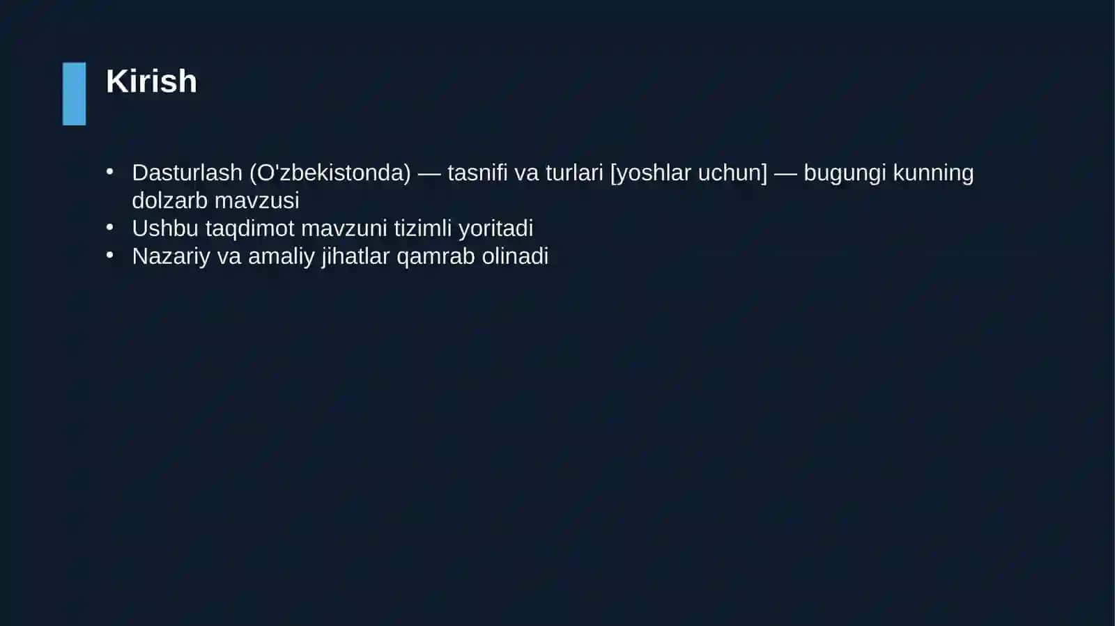 Dasturlash (O'zbekistonda) — tasnifi va turlari [yoshlar uchun] 3