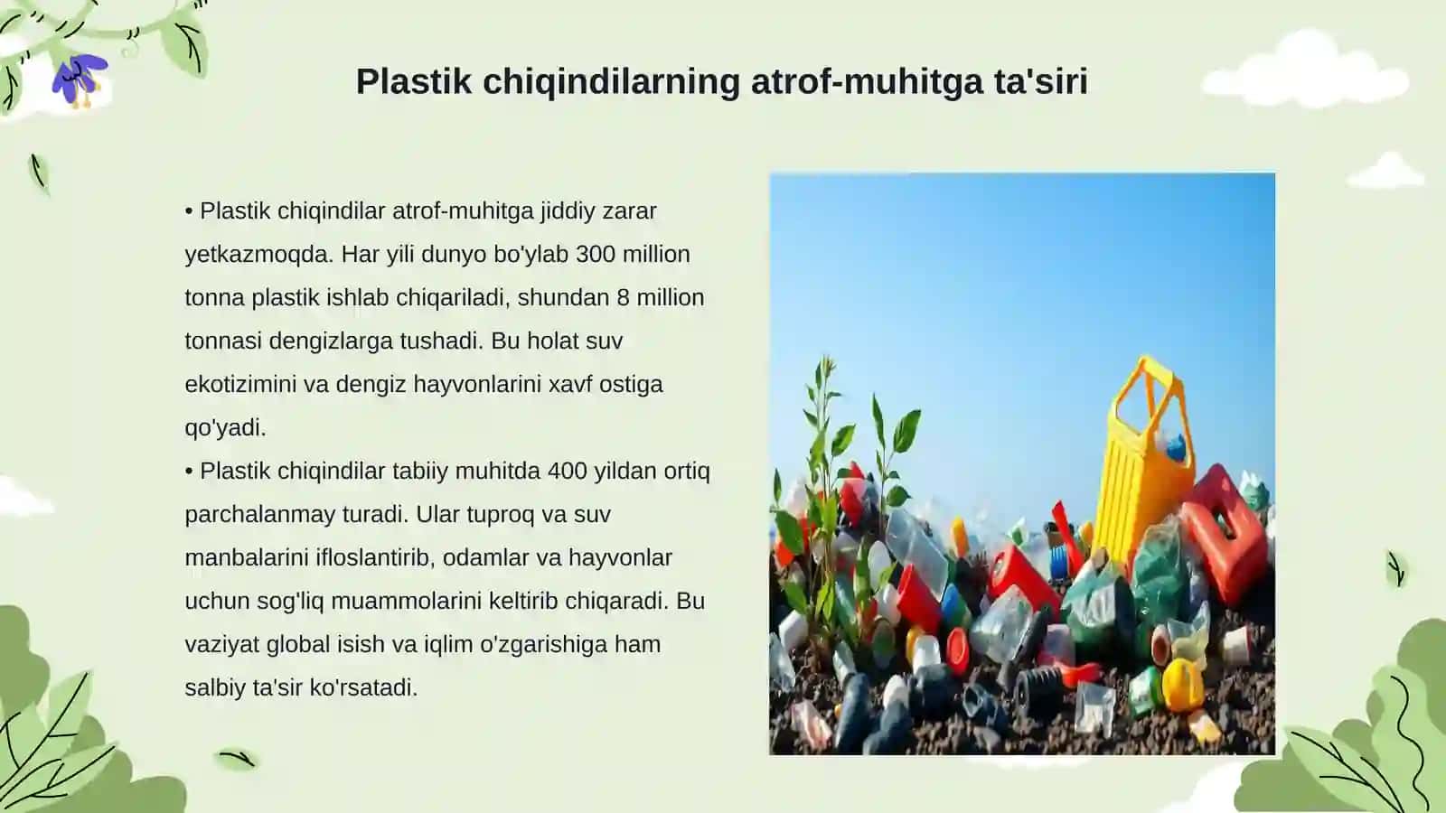 Ekologik muammolar: plastik chiqindilar va ularni qayta ishlash 3