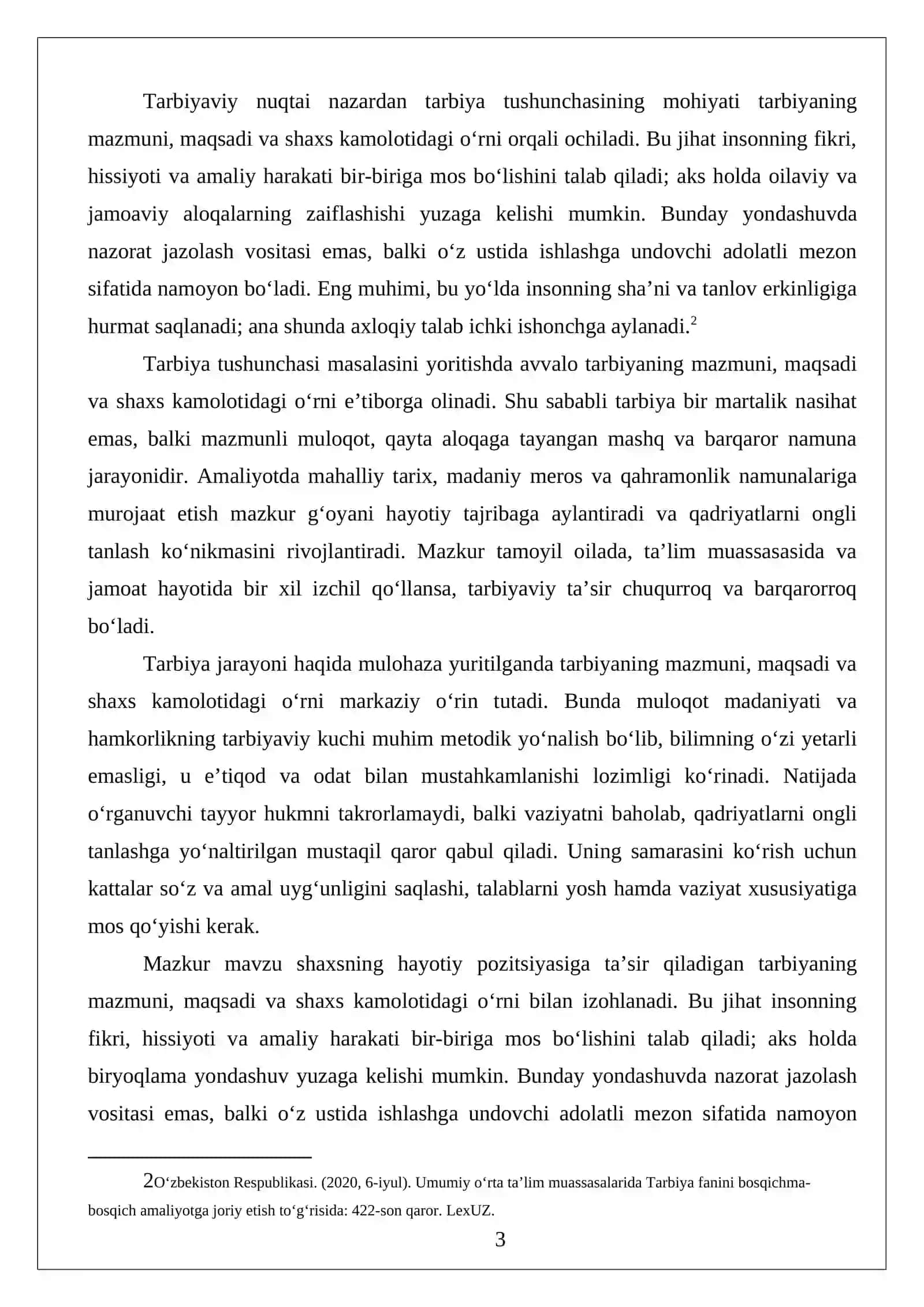 Tarbiya tushunchasi 3