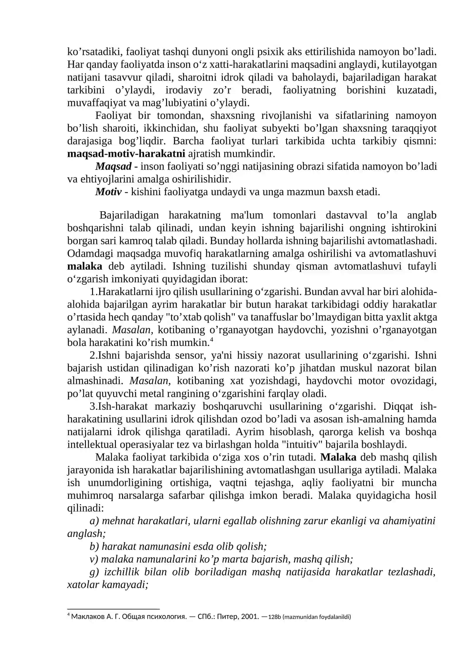 FAOLIYAT VA MOTIVLARNING PSIXOLOGIK TAXLILI 3