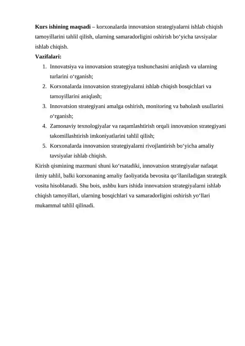 KORXONALARDA INNOVATSION STRATEGIYALARNI ISHLAB CHIQISH TAMOYILLARI 3