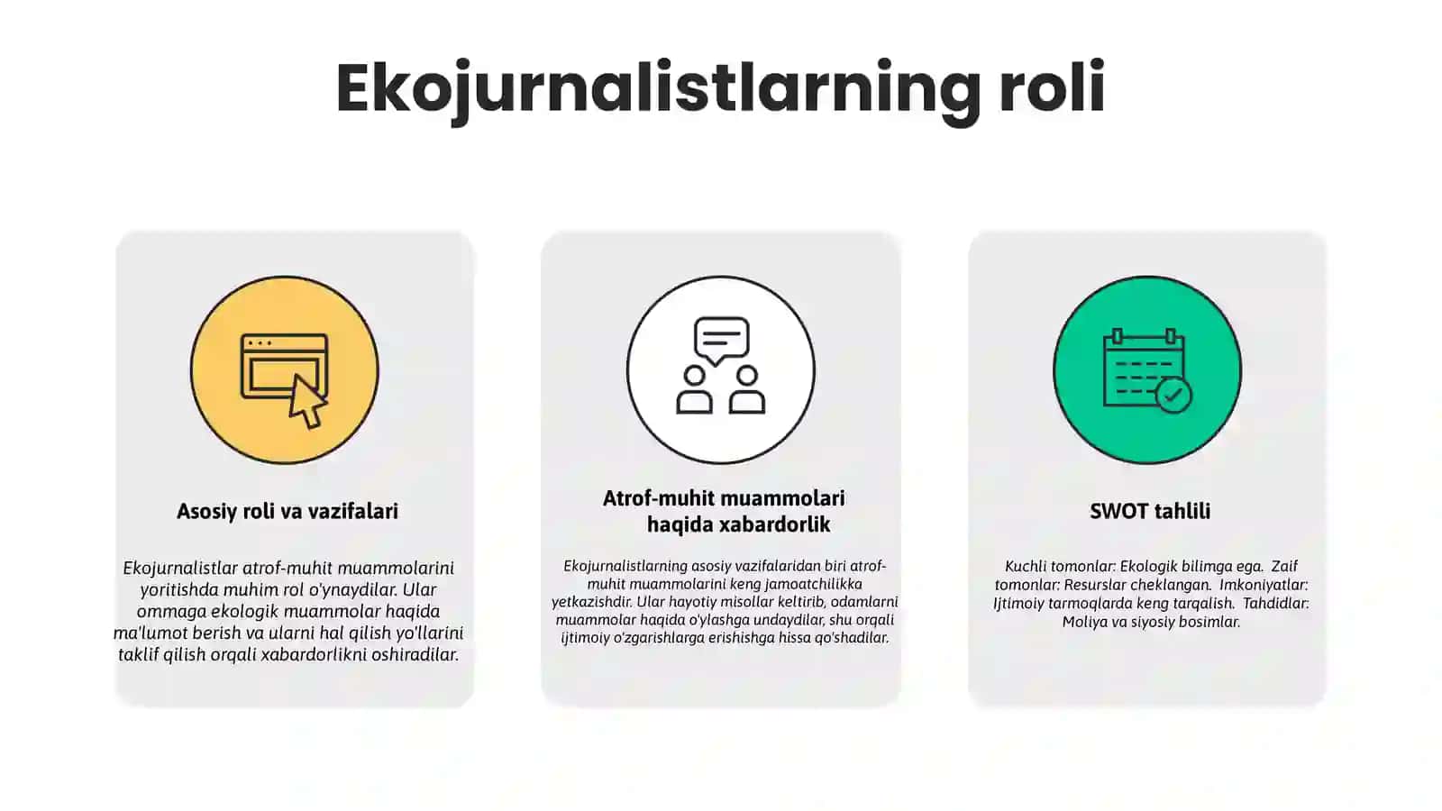 Ekojurnalist faoliyati xususuyatlari.Shaxnozabonu 3