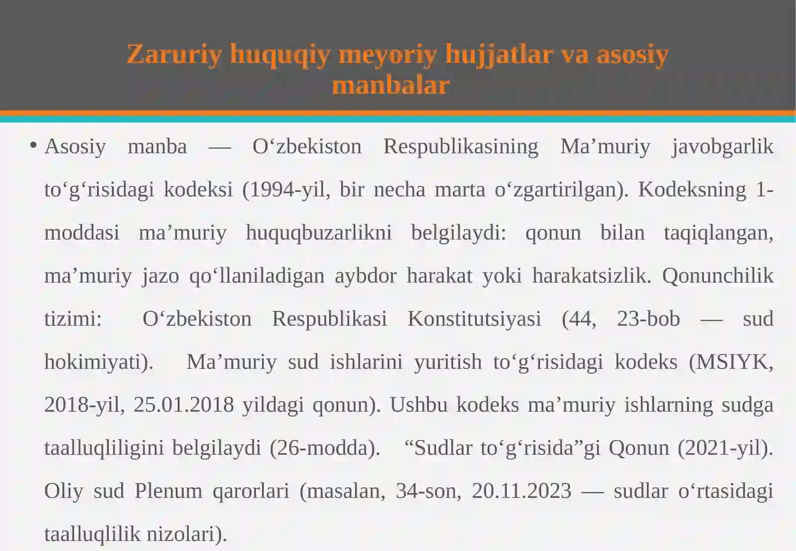 Ma’muriy huquqbuzarliklar to‘g‘risidagi ishlarning taalluqliligi 3