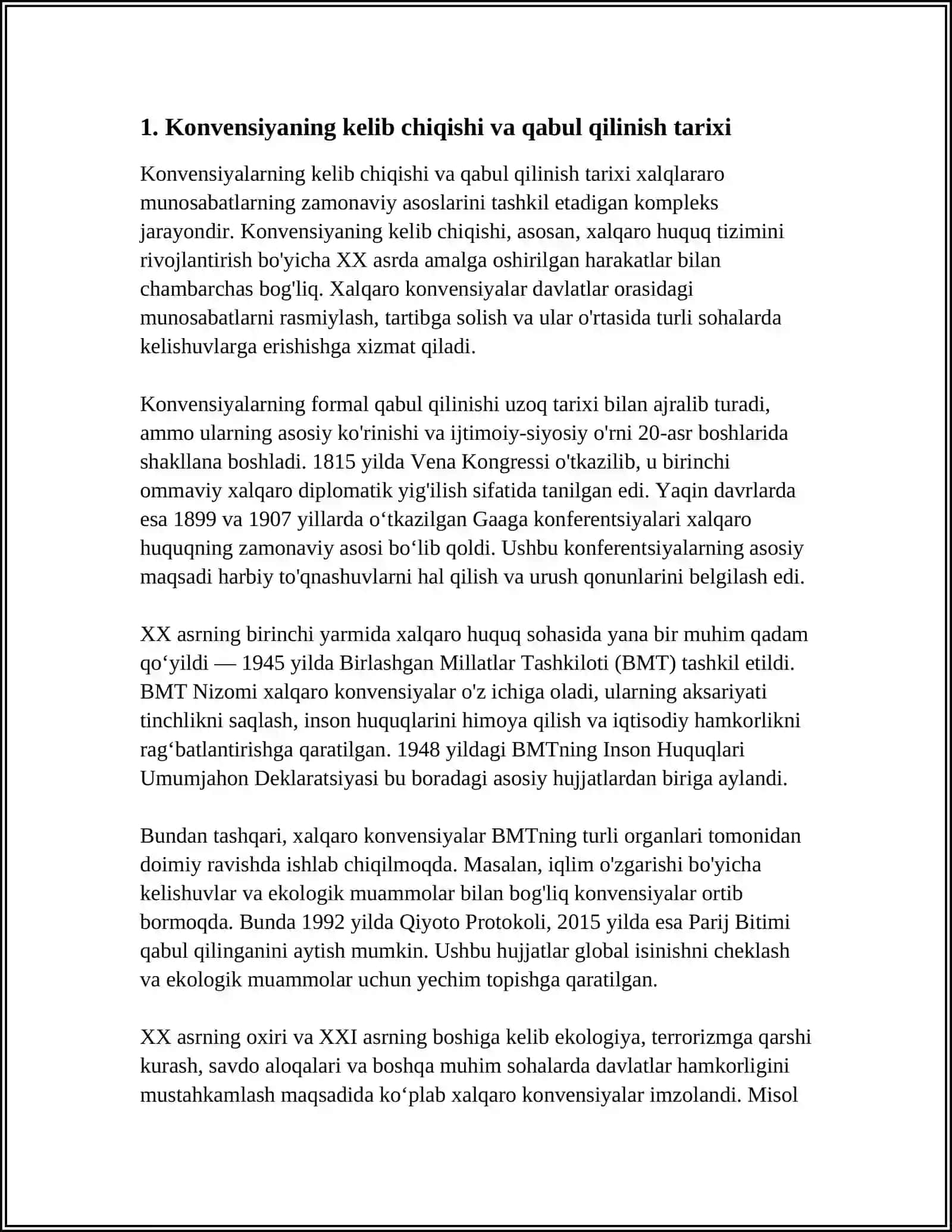 YUNESKO TASHKILOTINING BOLALAR HUQUQLARINI HIMOYA QILISH TOʻGʻRISIDAGI KONVENSIYA 3