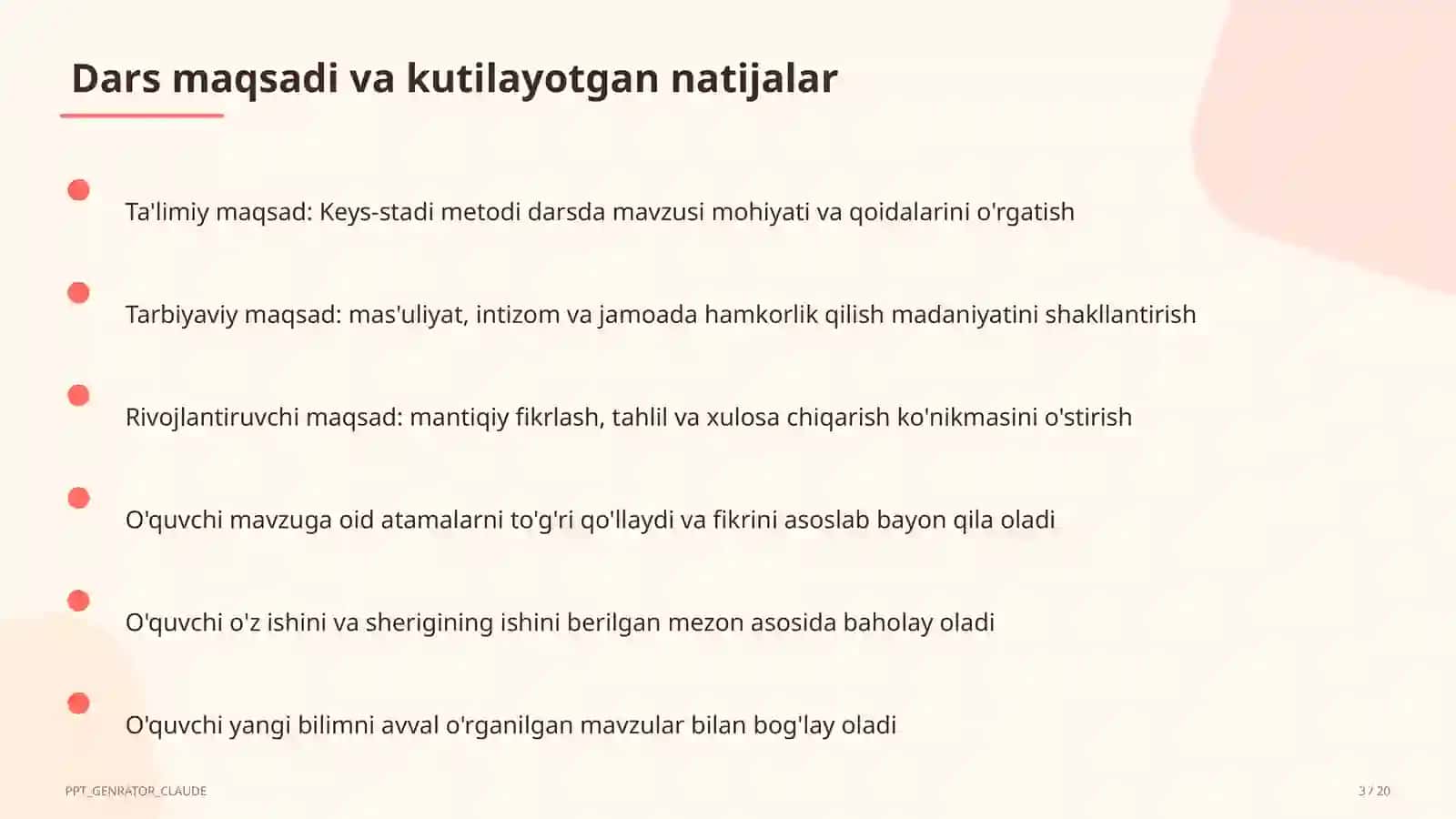 Keys-stadi metodi darsda 3