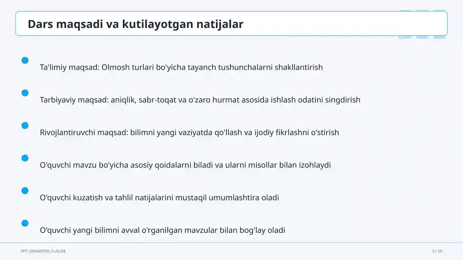 Olmosh turlari (6-sinf) 3