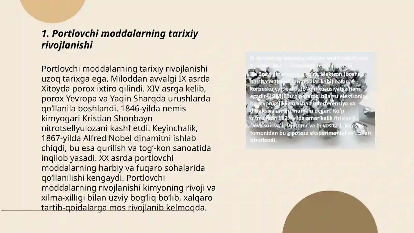 Portlovchi moddalarning kashf etilishi 3