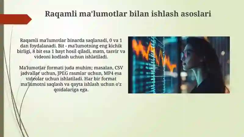 Raqamli ma'lumotlar bilan ishlash 3