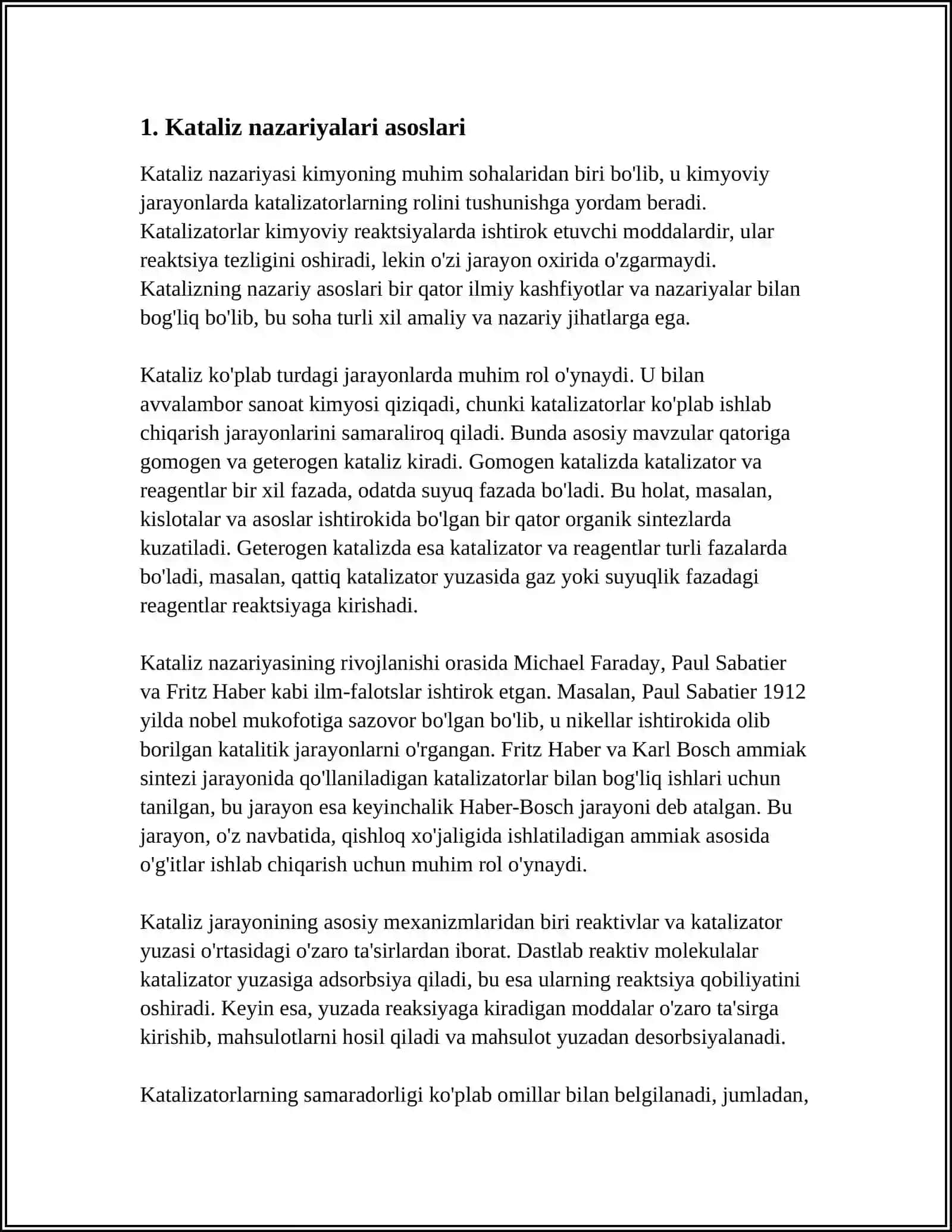 KATALIZ NAZARIYALARI VA FERMENTATIV KATALIZ 3