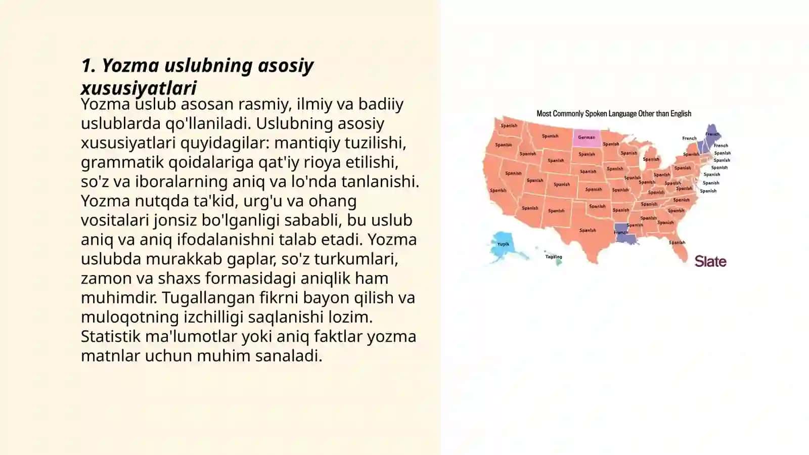 Yozma va ogʻzaki uslub va uning xususiyatlari 3
