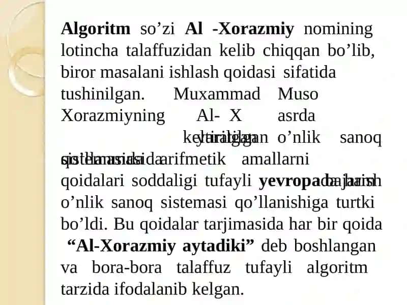Algoritm va uning turlari 3