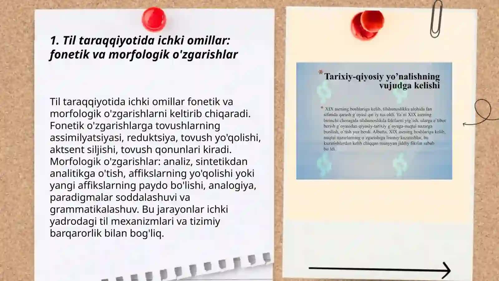 Til taraqqiyotida ichki omillar: fonetik va morfologik o'zgarishlar 3