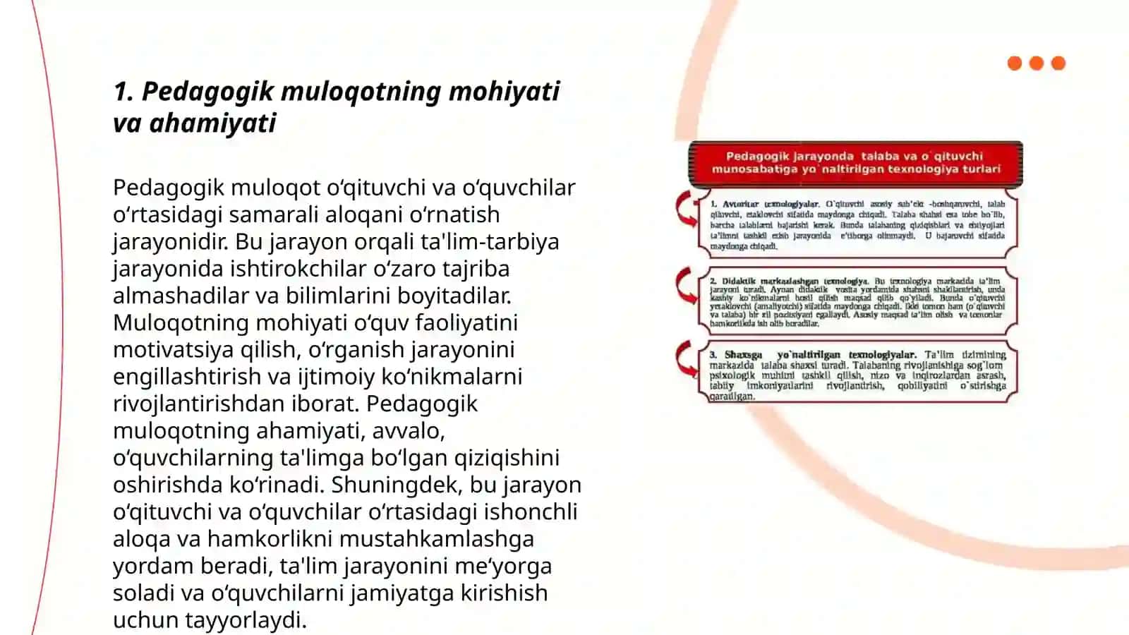 Pedagogik muloqot psixologiyasi (Pedagogical communication psychology) 3