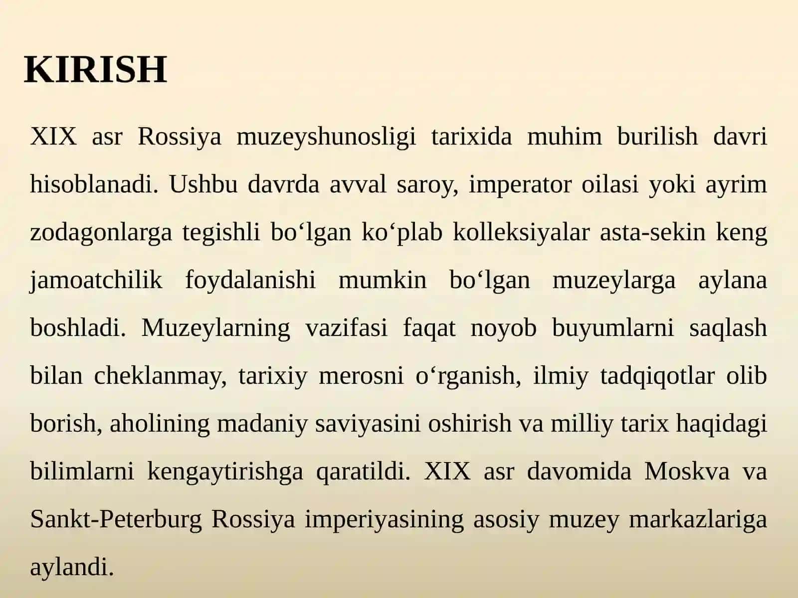 XIX asrda Rossiya muzeylari taraqqiyoti 3