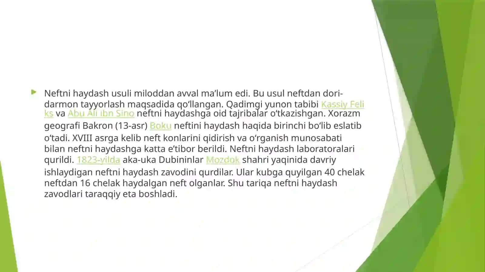 NEFTNI QAYTA ISHLASH VA TOSHKO’MIRNI KOSLASH MAHSULOTLARI NAMUNALARINI KO’ZDAN KECHIRISH 3