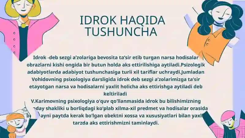 Idrok haqida tushuncha 3