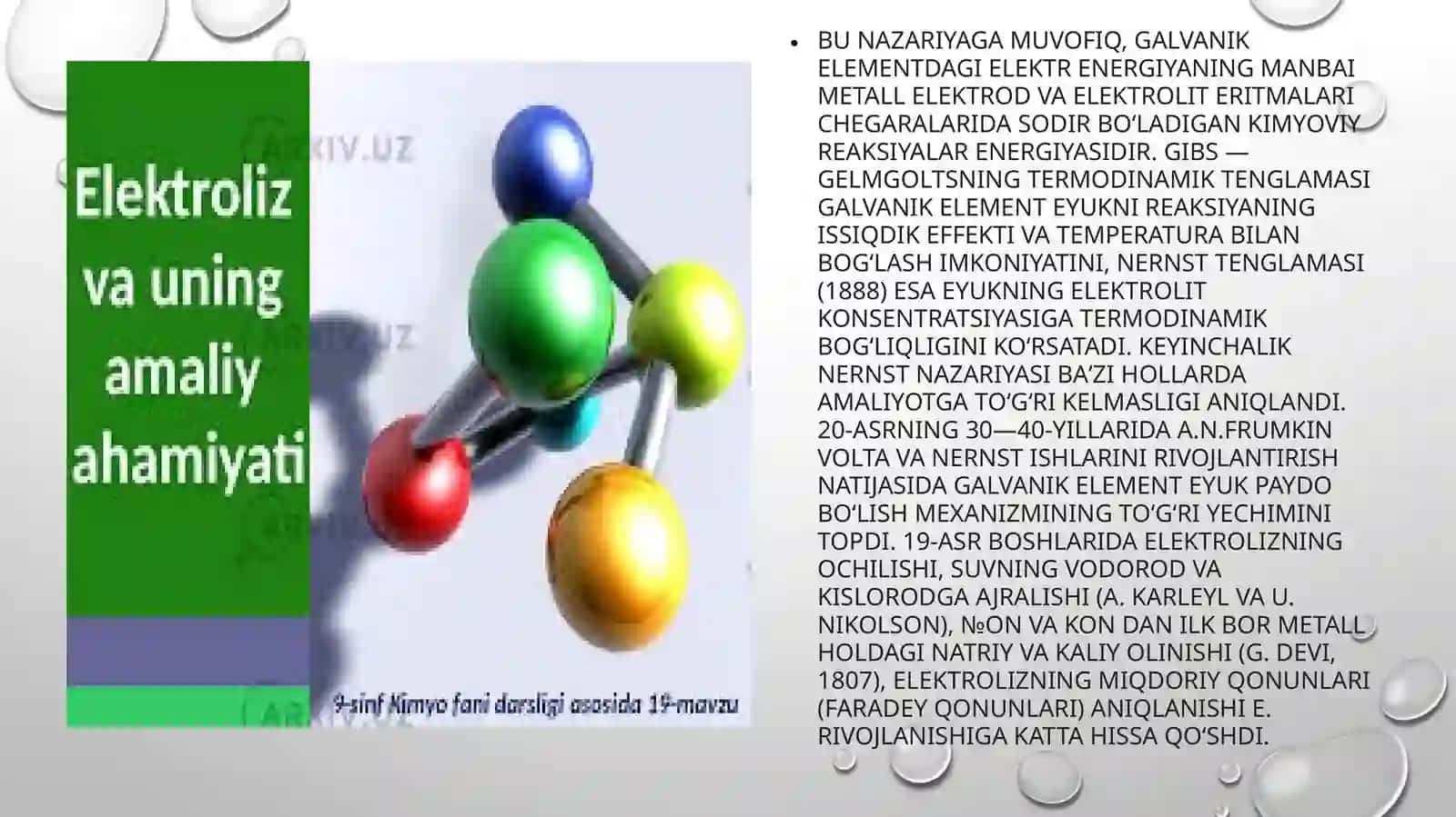 Elektrolizning fizik-kimyoviy Asoslari 3