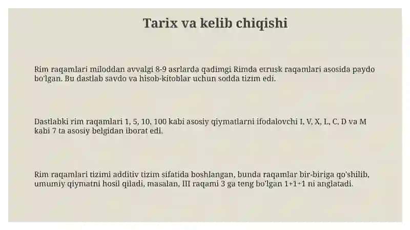 Rim raqamlari 3