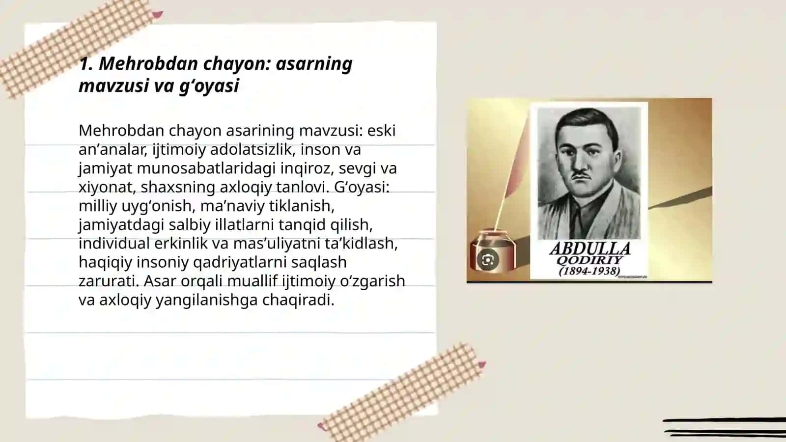 Mehrobdan chayon asari ( Abdulla qodiriy) 3