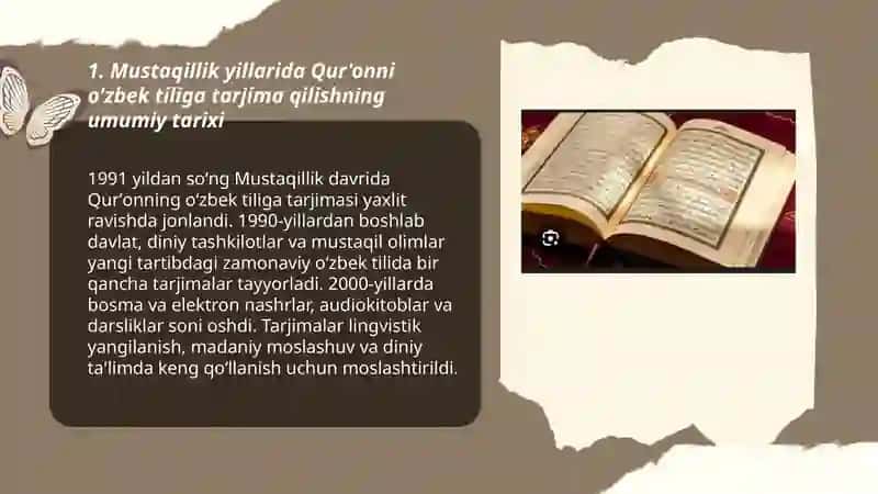 Mustaqillik yillarida Qur'onning o'zbek tiliga tarjima qilinishi 3