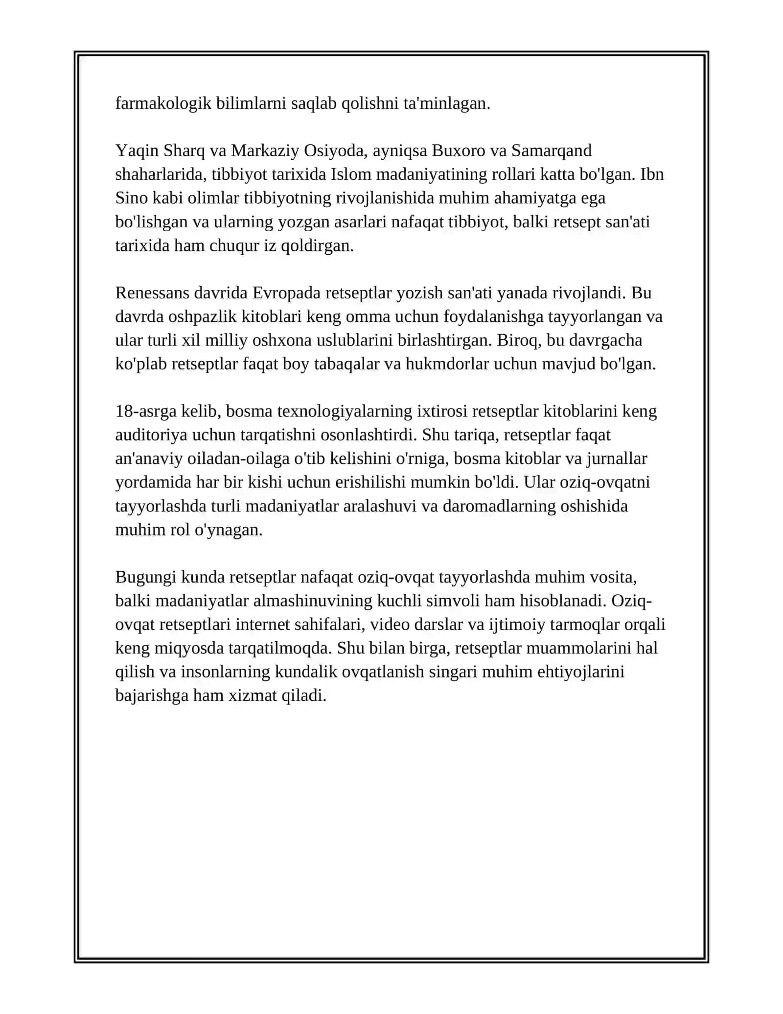 RETSEPT TARIXI 3